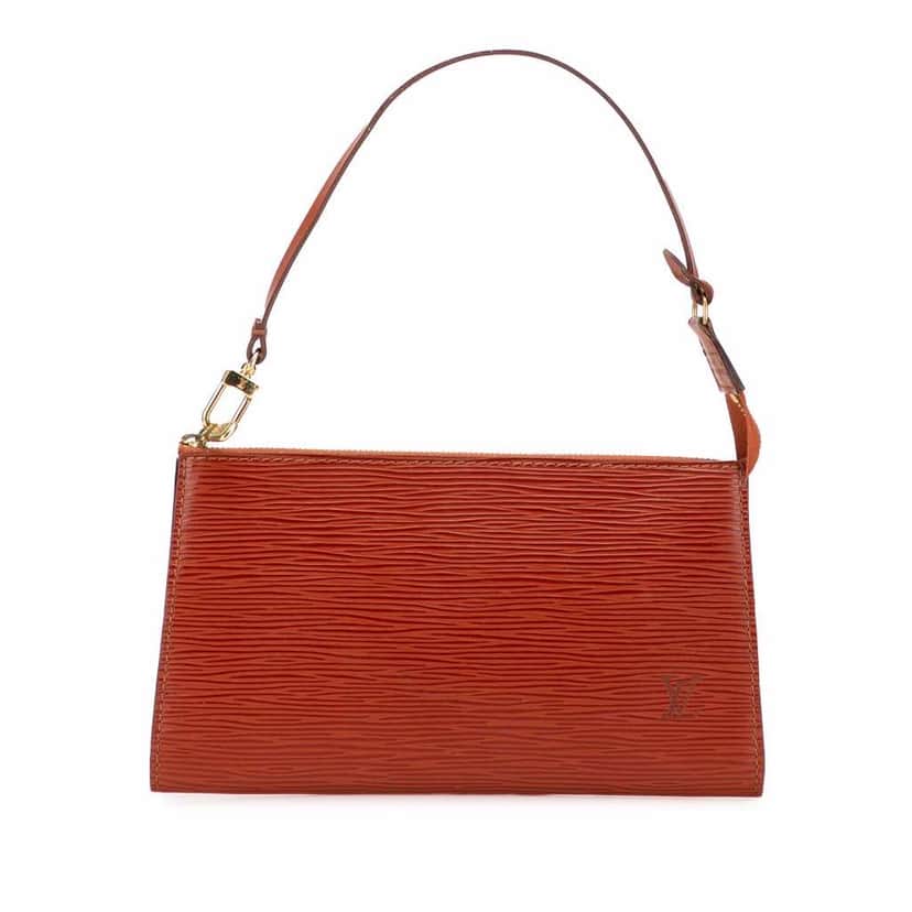 Louis Vuitton Epi Pochette Accessoires Brown Leather Good condition - Front View