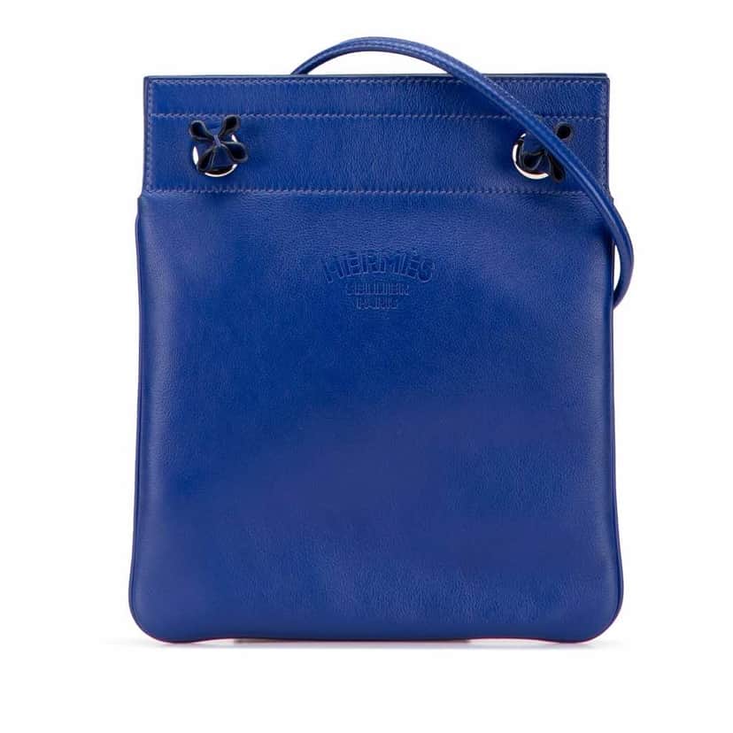 Hermès Mini Swift Aline Bag Blue Leather Good condition - Front View
