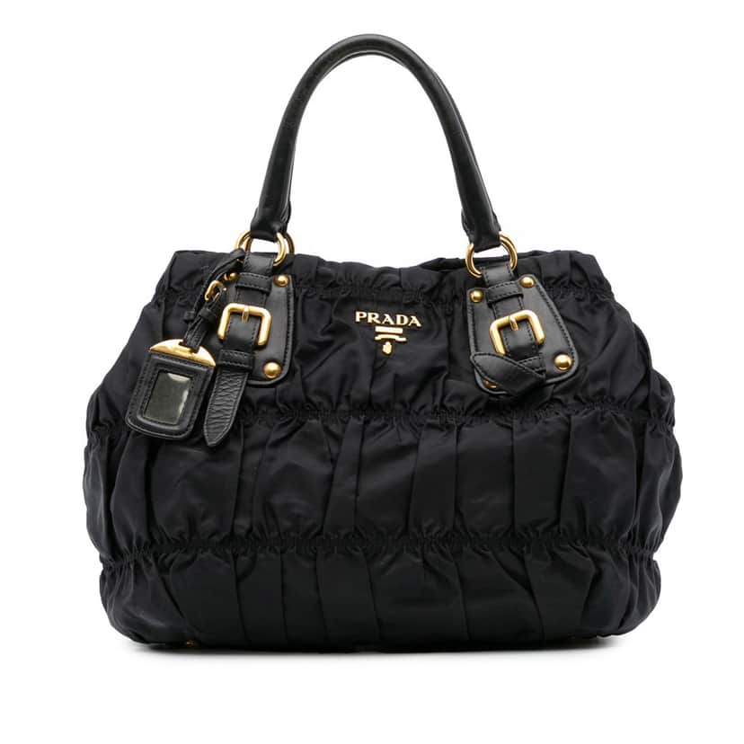 Prada Tessuto Gaufre Satchel Black Good condition - Front View