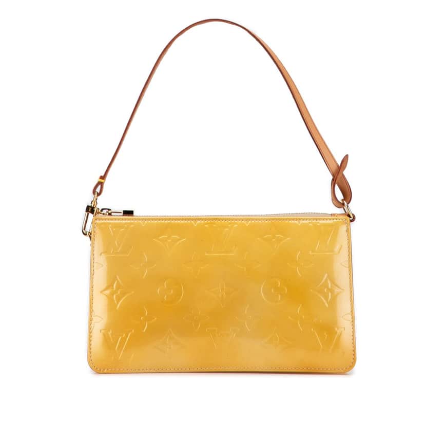 Louis Vuitton Monogram Vernis Pochette Lexington Yellow Leather Good condition - Front View