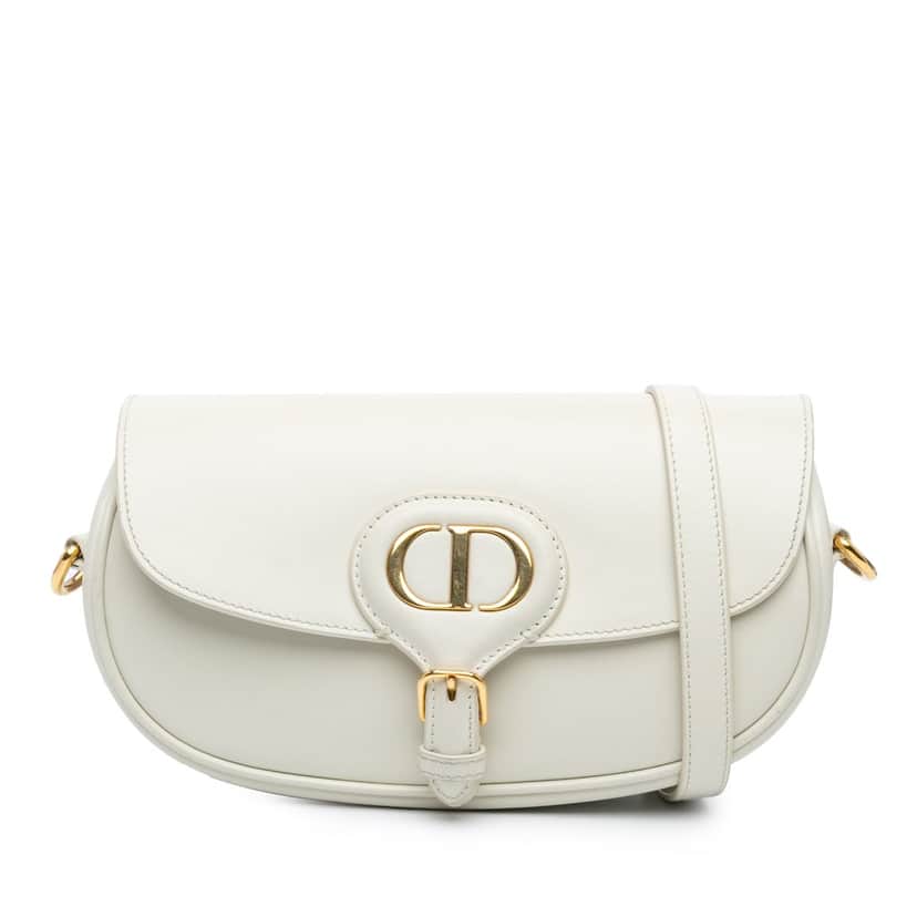 Dior Leather East West Bobby Crossbody White Leather Good condition - Front View