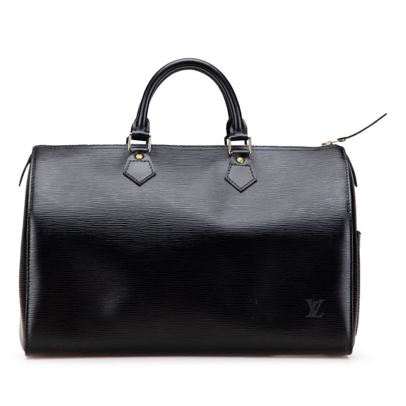 Louis Vuitton Epi Speedy 35 Black Leather Good condition - Front View