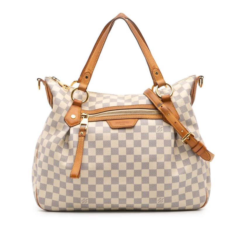 Louis Vuitton Damier Azur Evora MM White Canvas Good condition - Front View