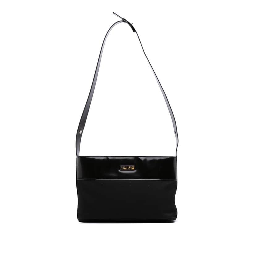 Celine Nylon Shoulder Bag Black Good condition - Front View