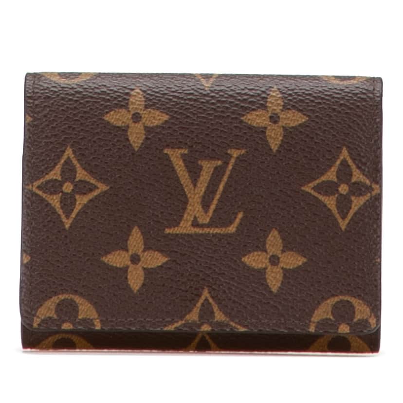 Louis Vuitton Monogram Enveloppe Carte De Visite Brown Canvas Good condition - Front View