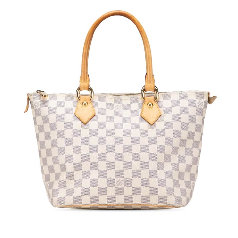 Louis Vuitton Damier Azur Saleya PM White Canvas Good condition - Front View