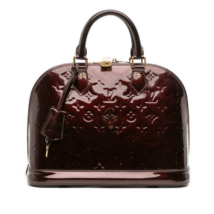 Louis Vuitton Monogram Vernis Alma PM Red Leather Good condition - Front View