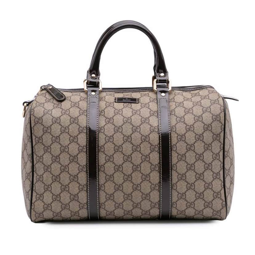 Gucci Medium GG Supreme Joy Boston Bag Brown Canvas Good condition - Front View