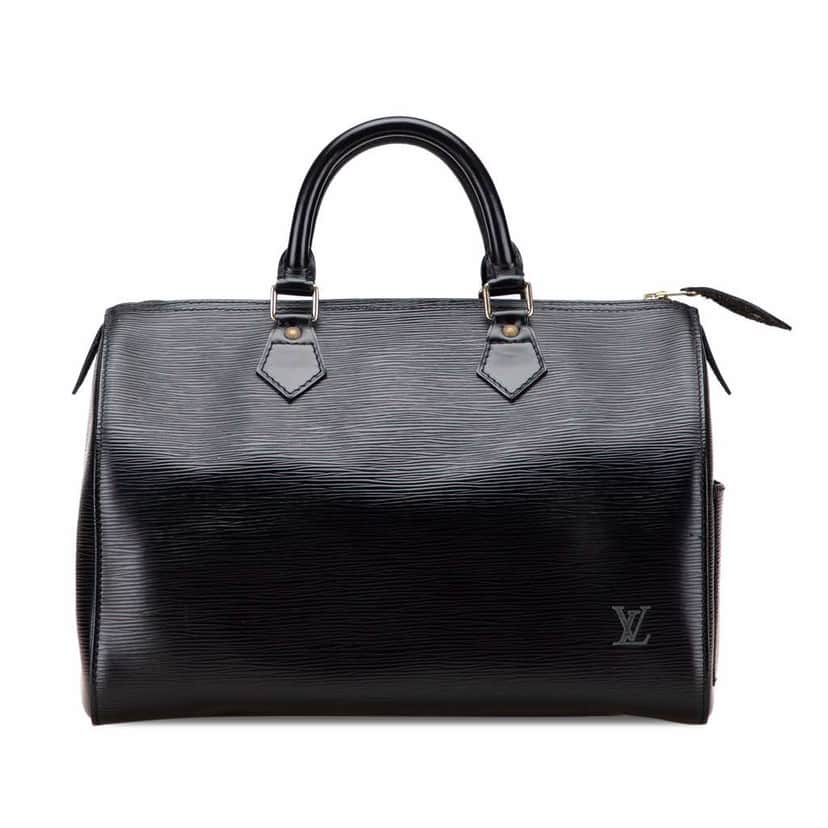 Louis Vuitton Epi Speedy 30 Black Leather Good condition - Front View