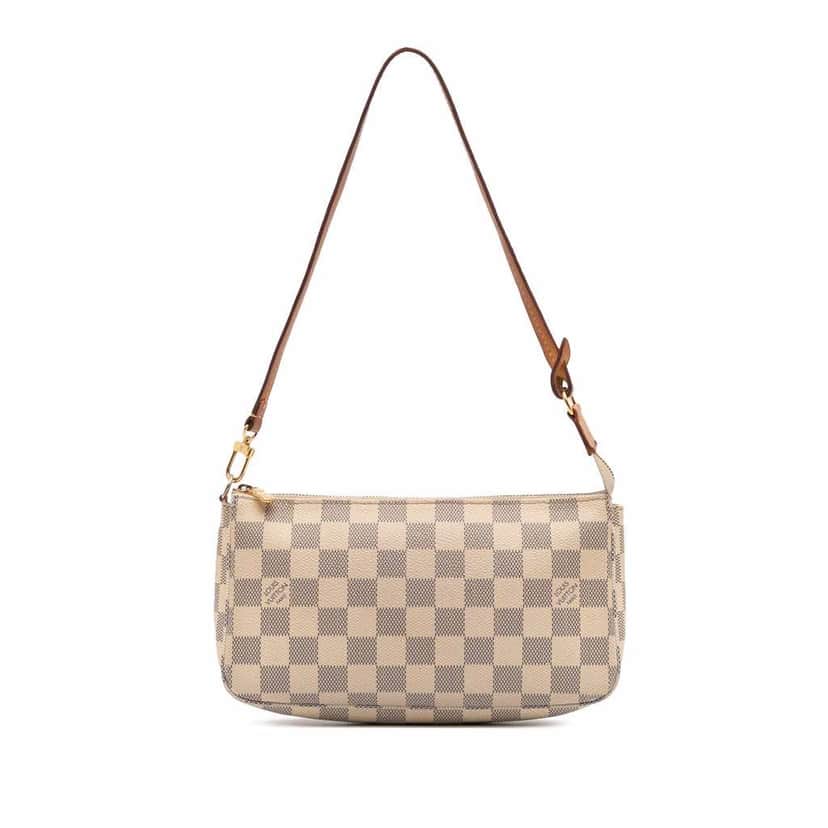 Louis Vuitton Damier Azur Pochette Accessoires White Canvas Good condition - Front View
