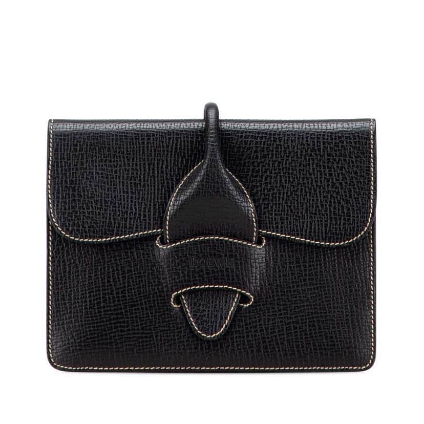 Loewe Leather Barcelona Clutch Black Leather Good condition - Front View