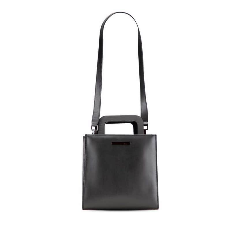 Gucci Leather Convertible Tote Black Leather Good condition - Front View