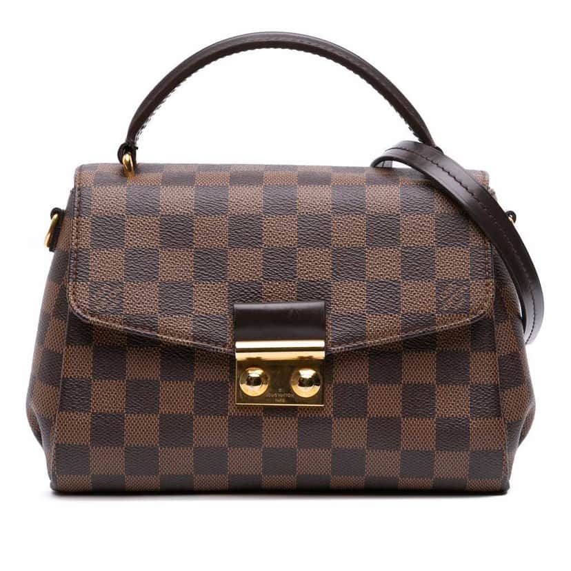 Louis Vuitton Damier Ebene Croisette Brown Canvas Good condition - Front View