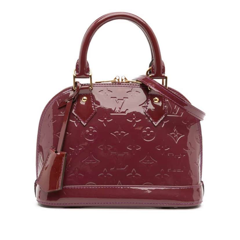 Louis Vuitton Monogram Vernis Alma BB Red Leather Good condition - Front View