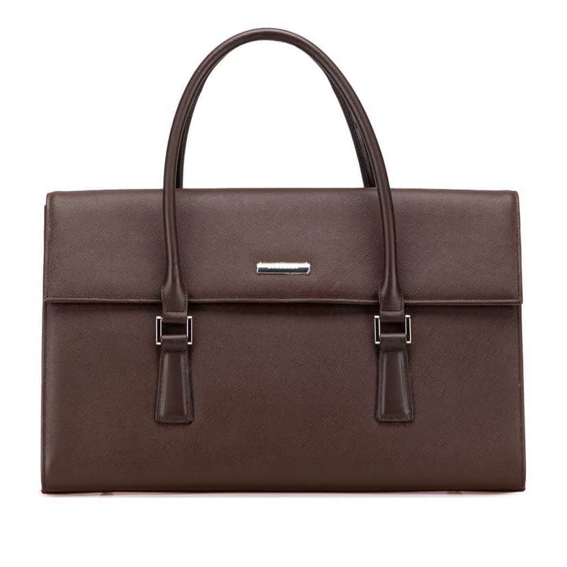 Burberry Leather Handbag Brown Leather Good condition - Front View