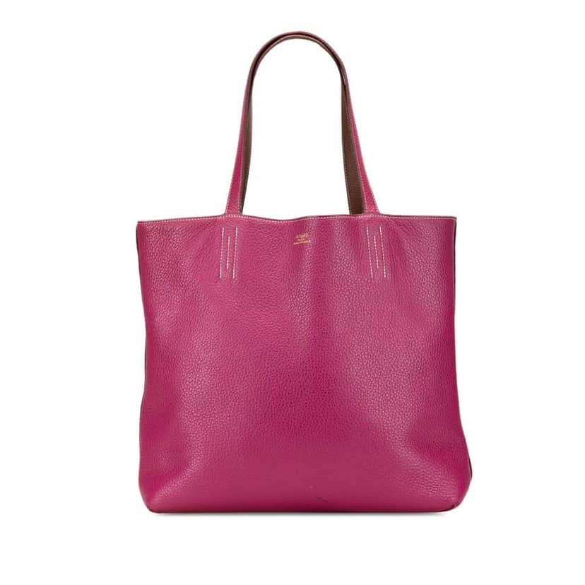 Hermès Clemence Double Sens 36 Pink Leather Good condition - Front View