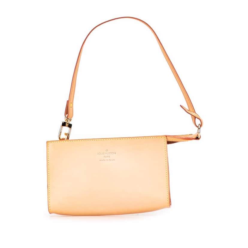 Louis Vuitton Nomade Pochette Brown Leather Good condition - Front View