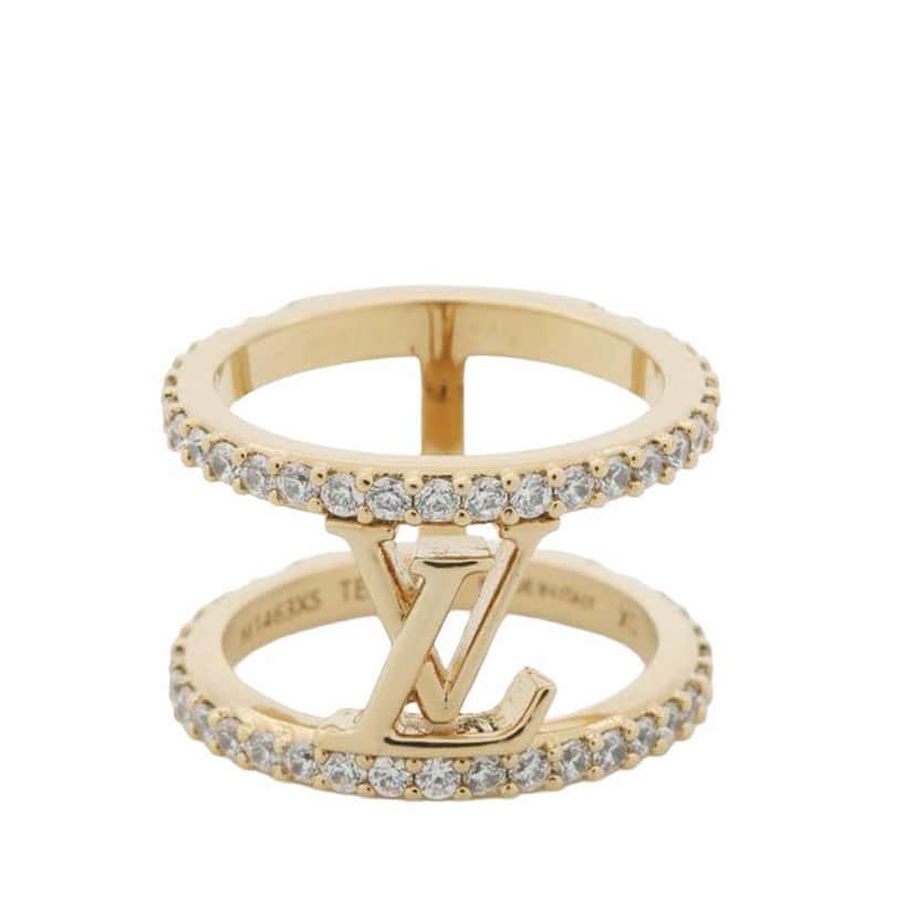 Louis Vuitton Gold Plated LV Iconic Ring XS Gold Metal Good condition - Front View