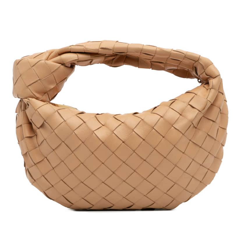 Bottega Veneta Mini Nappa Intrecciato Jodie Brown Leather Good condition - Front View