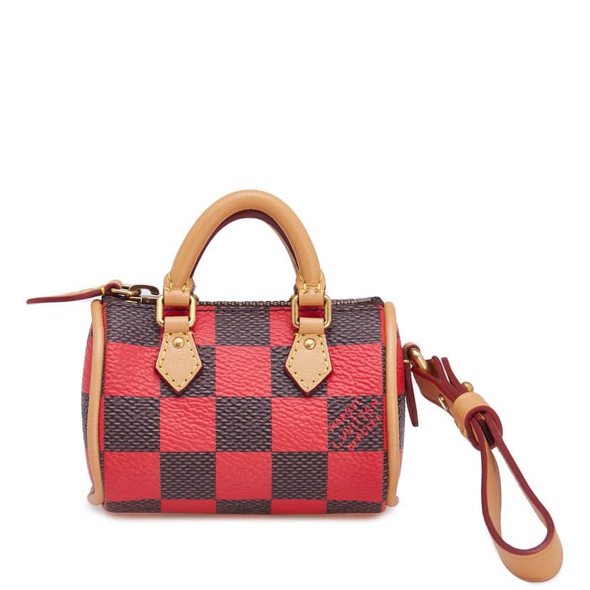 Louis Vuitton Damier Pop Mini Speedy Bag Charm Red Canvas Good condition - Front View
