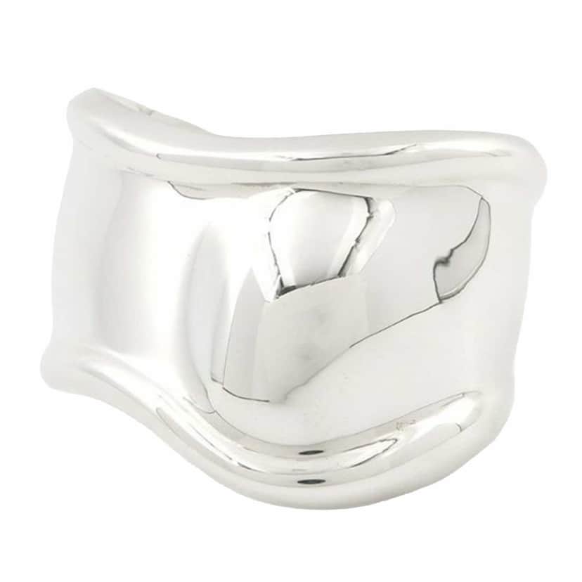 Tiffany & Co Elsa Peretti Sterling Silver Medium Size Small Bone Cuff Bracelet Silver Silver Good condition - Front View