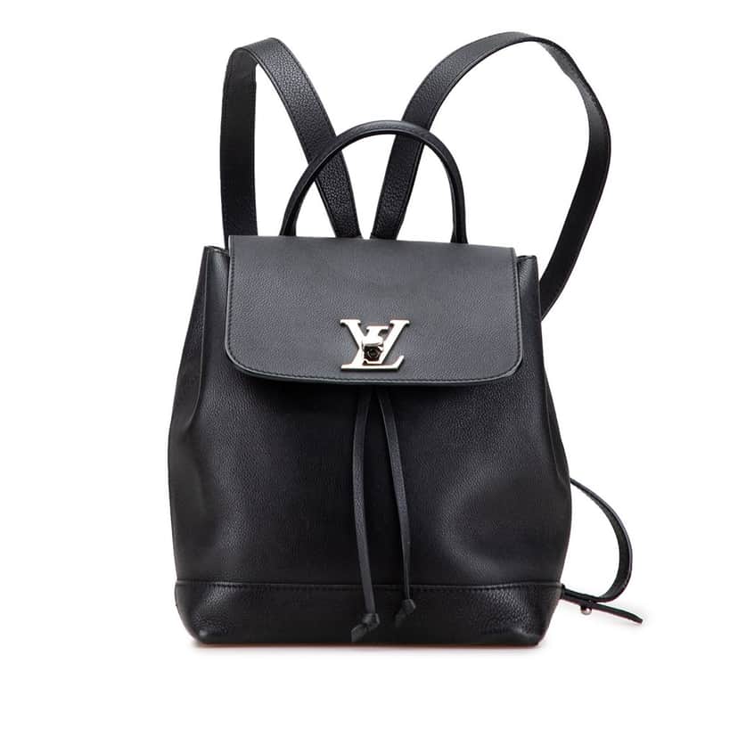 Louis Vuitton Taurillon Lockme Backpack Black Leather Good condition - Front View