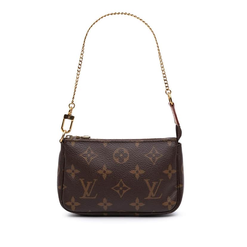 Louis Vuitton Monogram Mini Pochette Accessoires Brown Canvas Good condition - Front View