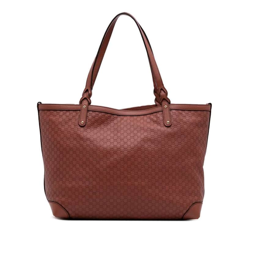 Gucci Medium Microguccissima Craft Tote Brown Leather Good condition - Front View