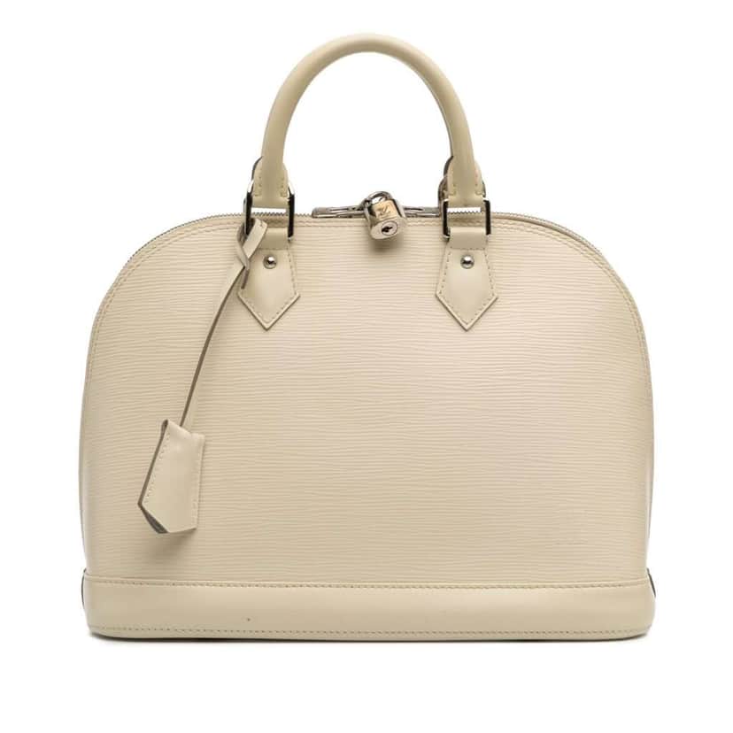 Louis Vuitton Epi Alma PM White Leather Good condition - Front View