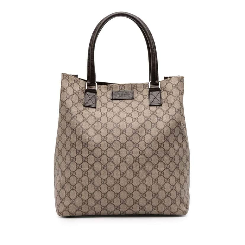 Gucci GG Supreme Tote Brown Canvas Good condition - Front View