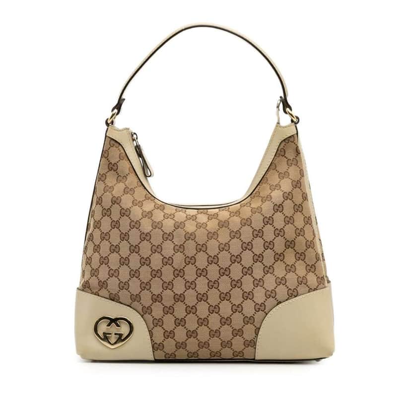 Gucci Medium GG Canvas Lovely Shoulder Bag Brown Canvas Good condition - Front View