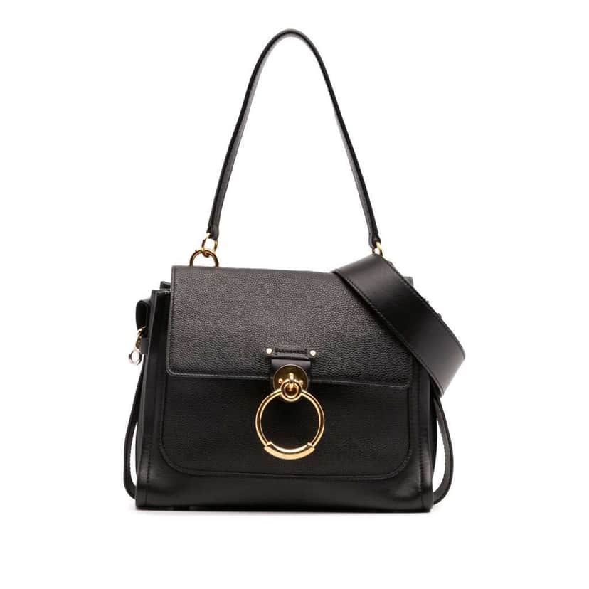 Chloé Small Leather Tess Day Satchel Black Leather Good condition - Front View