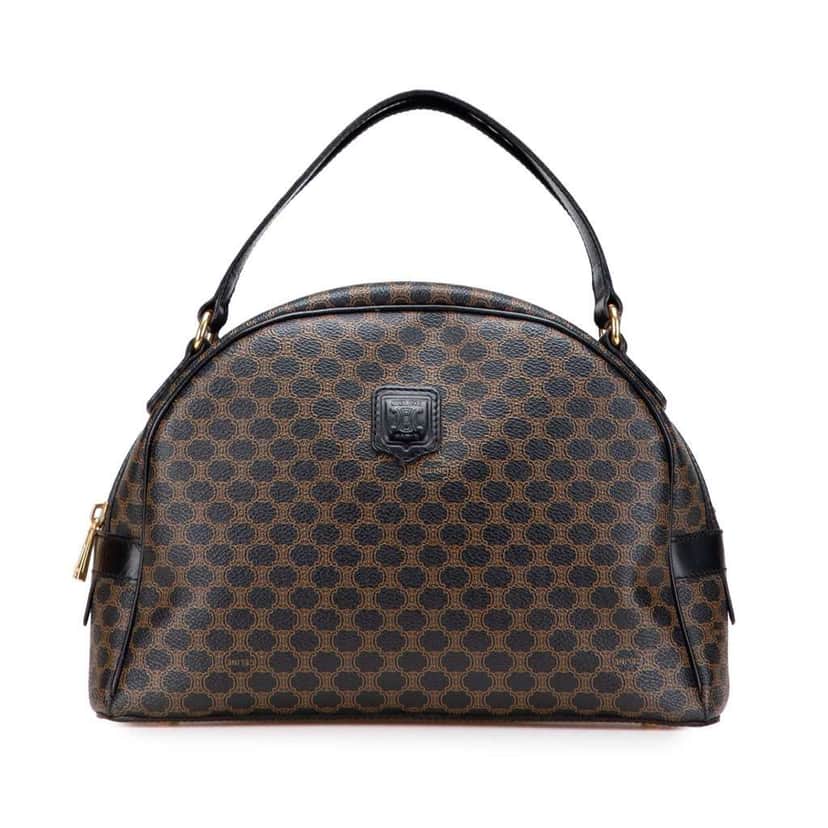 Celine Macadam Coated Canvas Handbag Brown Canvas Good condition - Front View