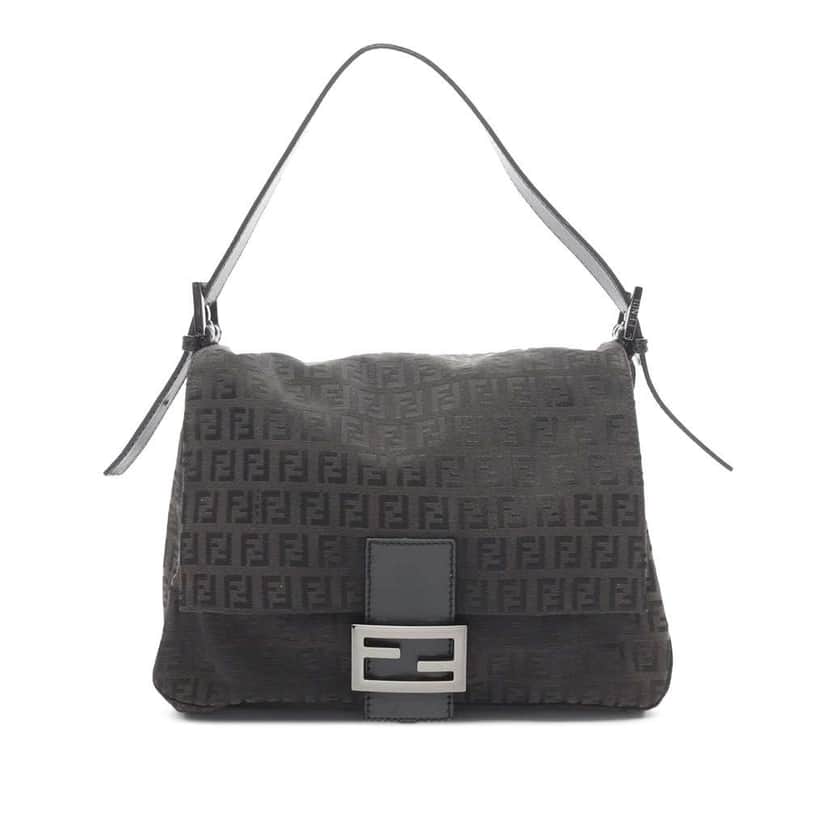 Fendi Zucchino Canvas Mamma Forever Brown Canvas Good condition - Front View