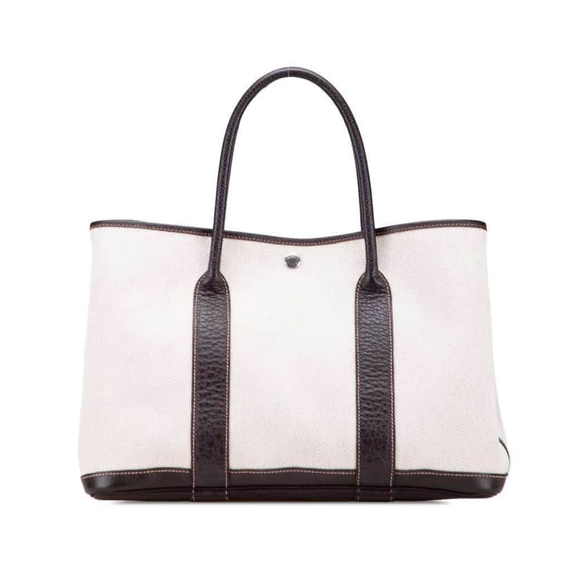 Hermès Toile and Negonda Garden Party 36 Brown Canvas Good condition - Front View