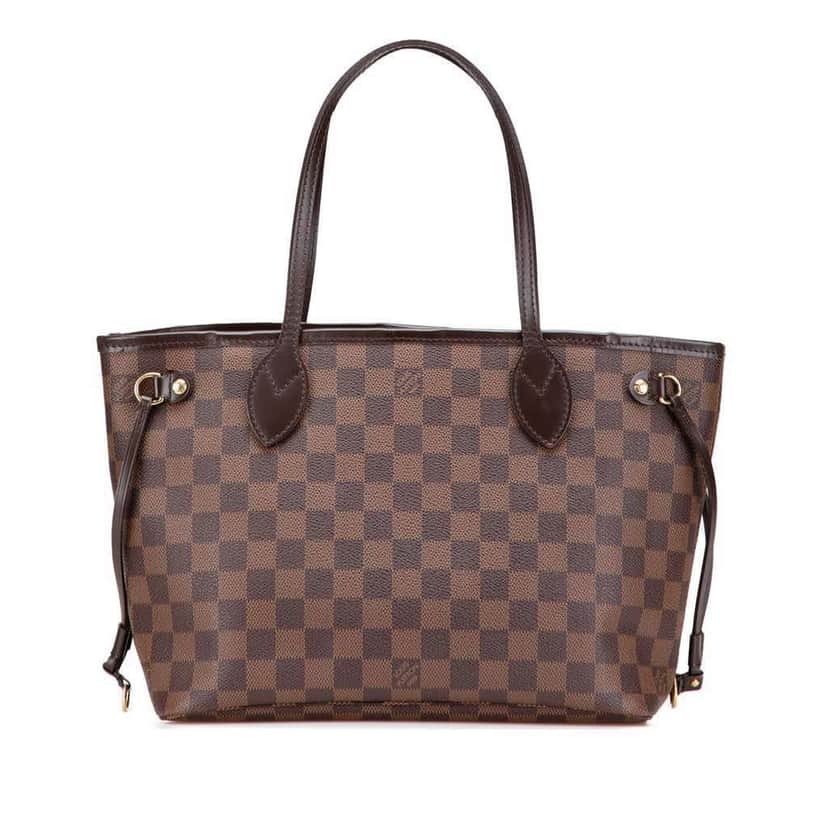 Louis Vuitton Damier Ebene Neverfull PM Brown Canvas Good condition - Front View