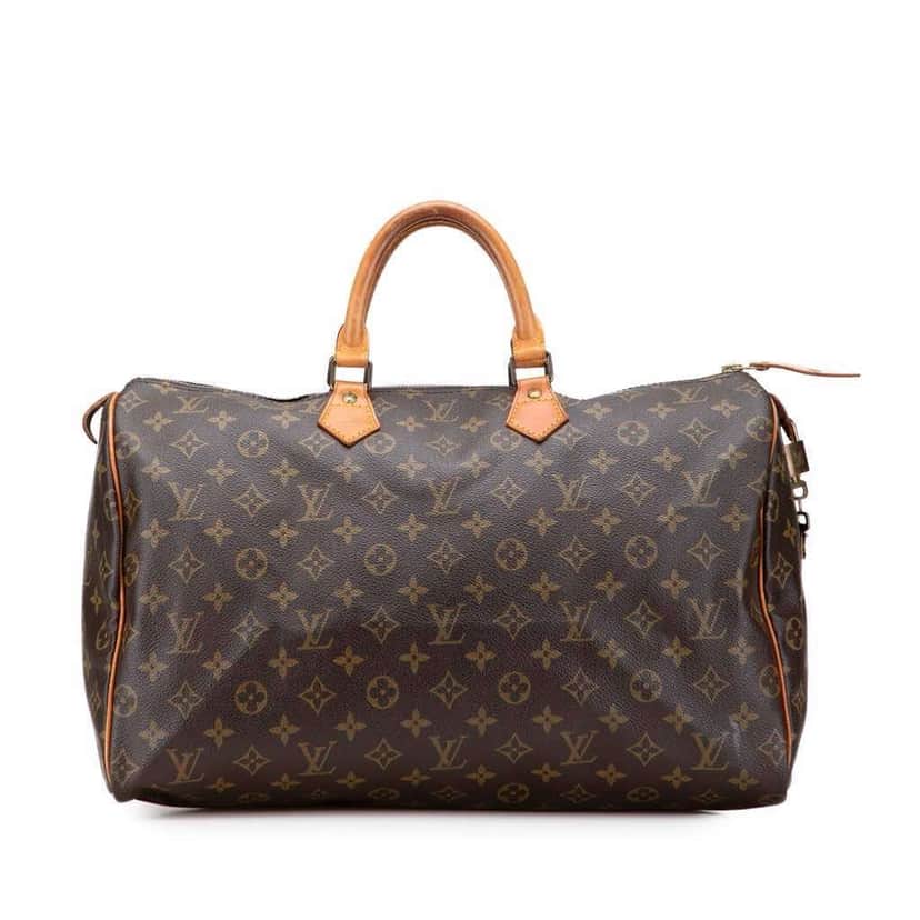 Louis Vuitton Monogram Speedy 40 Brown Canvas Good condition - Front View