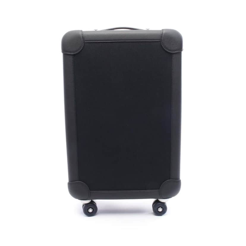 Hermès Toile H and Taurillon Regate RMS Cabin Suitcase Black Canvas Good condition - Front View