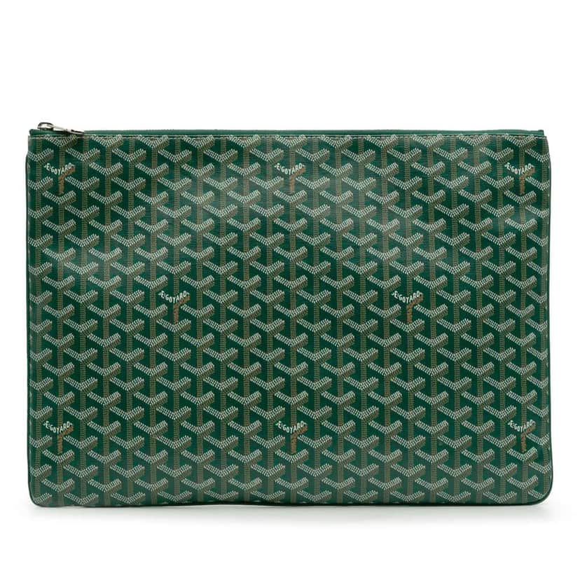 Goyard Goyardine Senat GM Green Canvas Good condition - Front View