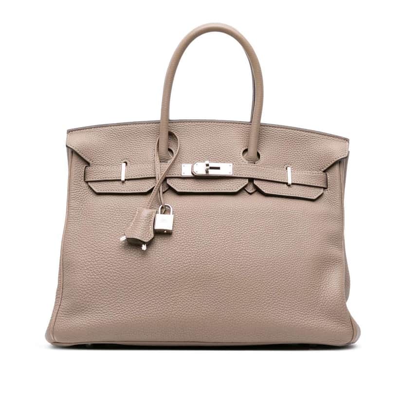 Hermès Togo Birkin Retourne 35 Brown Leather Good condition - Front View