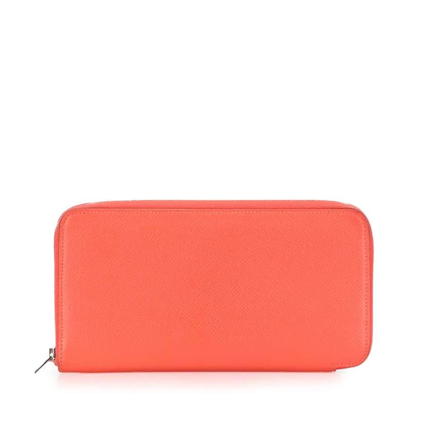 Hermès Epsom Silk in Clasique Long Wallet Pink Leather Good condition - Front View