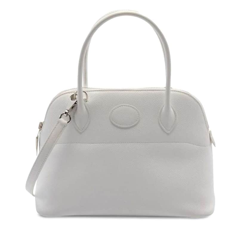 Hermès Epsom Bolide 27 White Leather Good condition - Front View