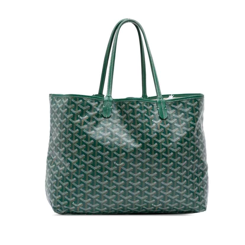 Goyard Goyardine Saint Louis PM Green Canvas Good condition - Front View