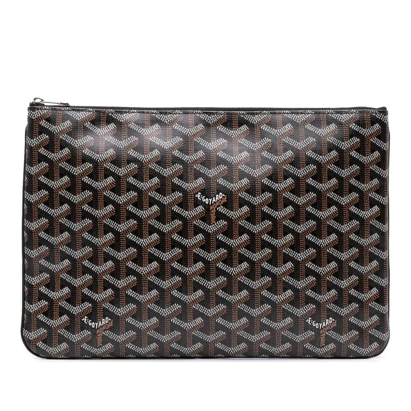 Goyard Goyardine Senat MM Black Canvas Good condition - Front View