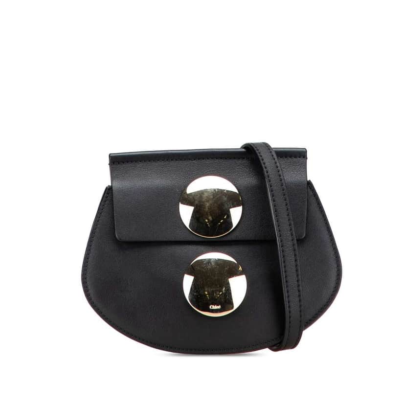 Chloé Mini Leather Faye Crossbody Black Leather Good condition - Front View