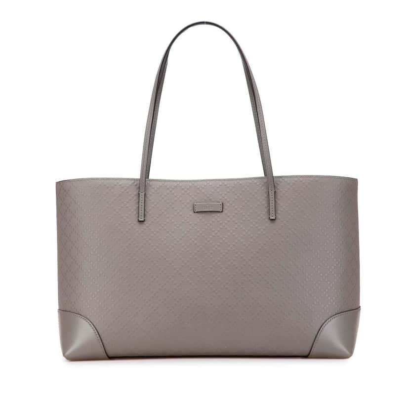 Gucci Diamante Leather Bright Hilary Lux Tote Grey Leather Good condition - Front View