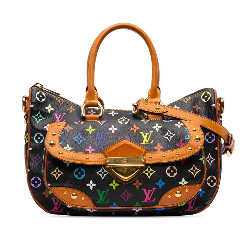 Louis Vuitton Monogram Multicolore Rita Black Canvas Good condition - Front View