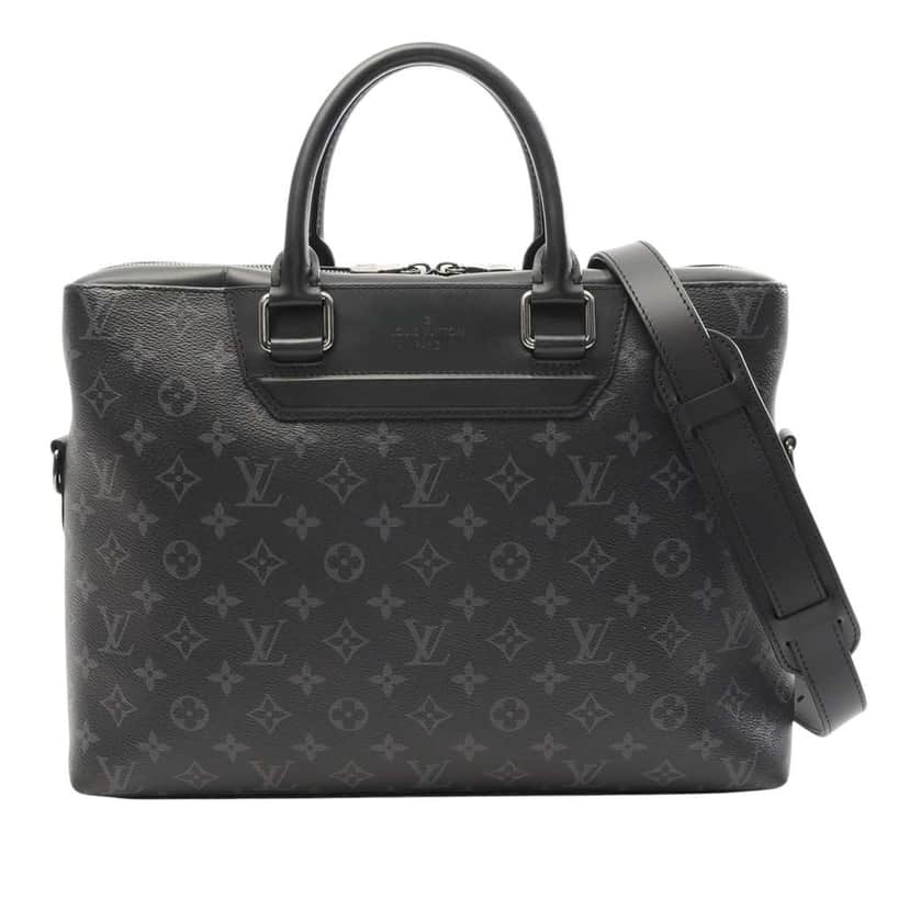 Louis Vuitton Monogram Eclipse Odyssey Briefcase Black Good condition - Front View