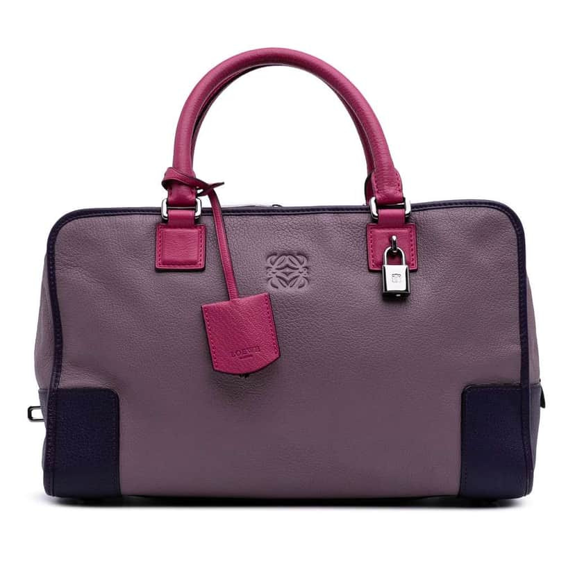 Loewe Tricolor Goatskin Amazona 36 Purple Leather Good condition - Front View