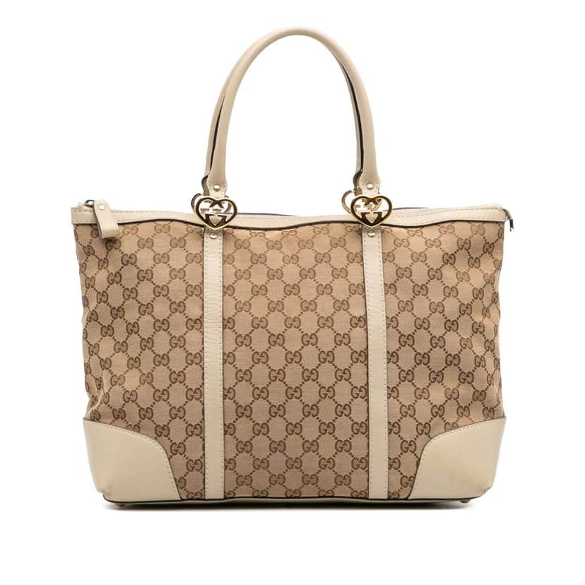 Gucci GG Canvas Lovely Tote Brown Canvas Fair condition - Front View
